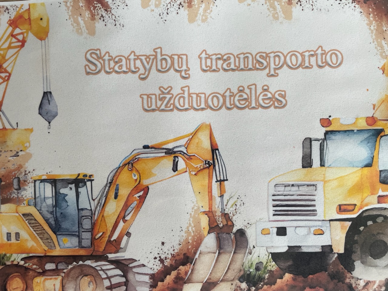 Statybų transporto užduotėlės