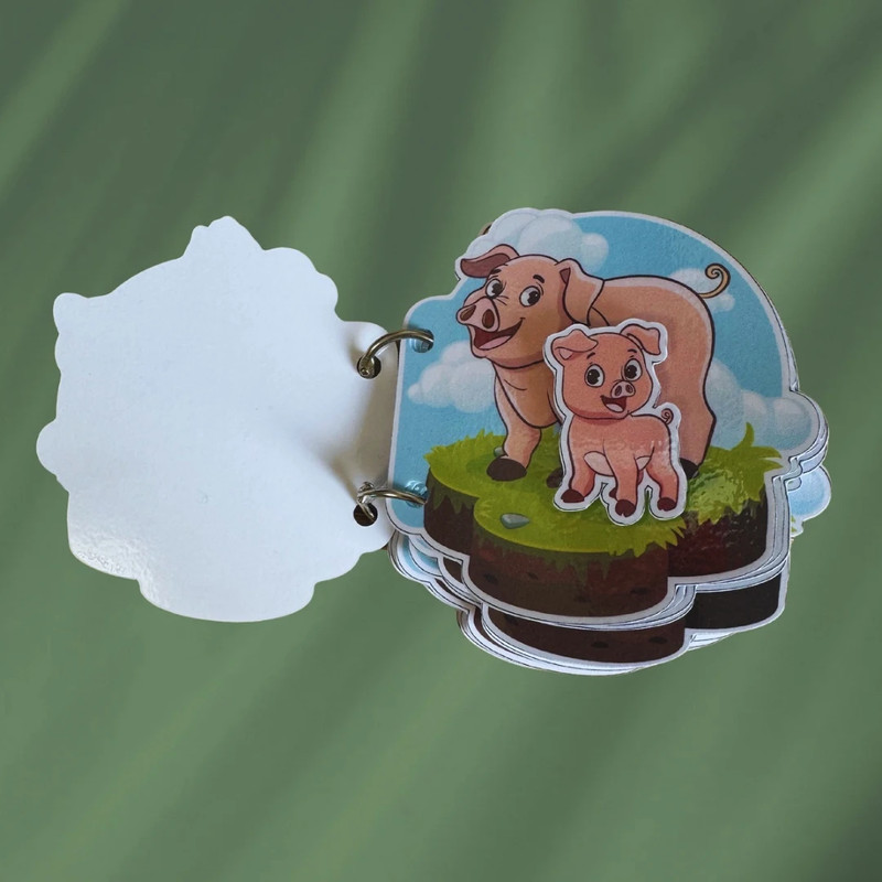 Mini knygelė išdykę mažyliai su lipdukais